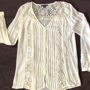 American Eagle long sleeved boho blouse